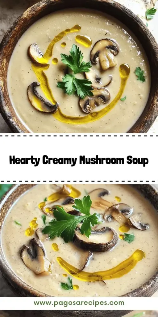 Discover the warm comfort of homemade cream of mushroom soup with this simple and hearty recipe. Perfect for cozy nights, this soup packs rich flavors and can easily be customized with vegan and gluten-free variations. Learn key ingredients and cooking techniques to elevate your soup game. Ready to transform your kitchen into a fragrant haven? Click through to explore the full recipe and enjoy a bowl of deliciousness tonight!