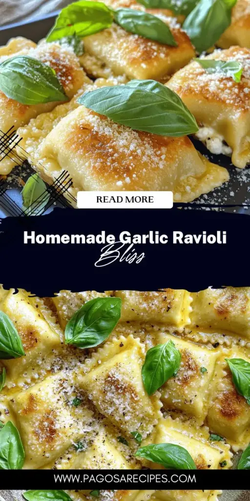 Elevate your dinner game with this delicious Roasted Garlic Ravioli, a flavorful homemade delight! In this easy-to-follow recipe, you'll discover how to create your own ravioli from scratch, including simple steps for the dough and creamy roasted garlic filling. Explore creative variations and perfect sauce pairings that will impress your family and friends. Click through to start your culinary adventure with this irresistible dish!