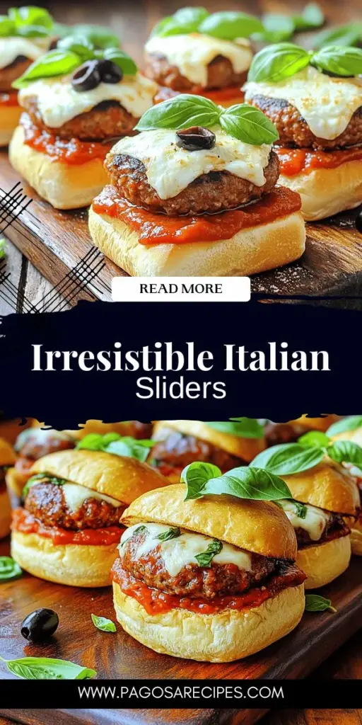 Satisfy your cravings with irresistible Italian sliders that are bursting with flavor! These delightful mini sandwiches are perfect for any occasion, from parties to cozy nights in. I'll guide you through creating the ultimate Italian sliders at home, featuring scrumptious ingredients like ground beef, Italian sausage, and gooey cheeses. Click through to discover the full recipe and impress your guests with these tasty bites today!