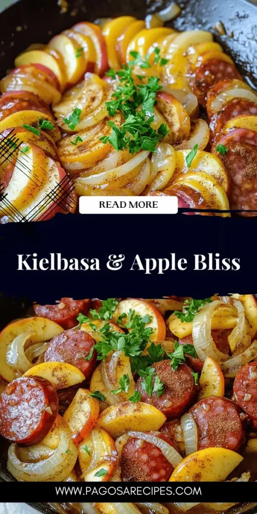 Discover the mouthwatering combination of savory kielbasa and sweet apples in this delicious Kielbasa & Apple Skillet Delight recipe. Perfect for weeknight dinners, this quick and easy dish offers a delightful balance of flavors that's sure to impress. With minimal prep and cooking time, it’s ideal for busy nights or meal prepping. Click through to explore the recipe and elevate your cooking with this unique culinary experience!