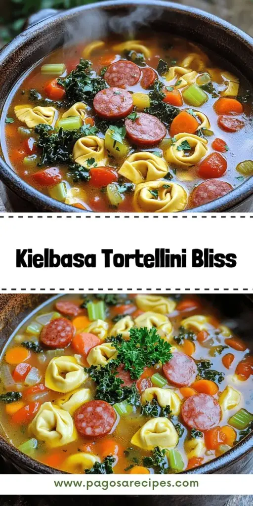 Warm up your evenings with Kielbasa Tortellini Delight, a hearty and flavorful soup that combines savory kielbasa sausage with delightful cheese tortellini. Packed with fresh vegetables, this comforting recipe is not just delicious but also nutritious, making it perfect for a quick meal or a cozy family gathering. Discover how to create this delightful dish and enjoy the scrumptious taste of home-cooked goodness. Click through to explore the easy-to-follow recipe and make it tonight!
