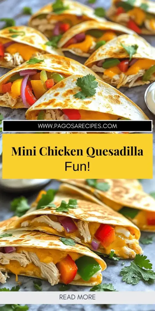 Craving a quick and delicious snack? Try these mini chicken quesadillas! This easy recipe guides you through simple ingredients and cooking steps, ensuring a flavorful treat for lunch or dinner. Customize them with your favorite fillings for a unique twist, and impress your family and friends with your cooking skills. Click through to discover the full recipe and bring this tasty delight to your kitchen today!