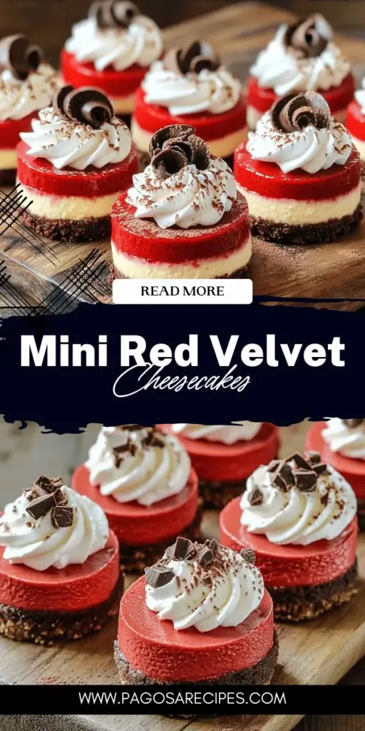 Indulge your sweet tooth with these Mini Red Velvet Cheesecakes that are both adorable and delicious! This recipe guides you step-by-step to create the perfect creamy treat that will impress at any gathering. With a crunchy graham cracker crust and vibrant red filling, you can customize each cheesecake with fun toppings or flavors. Get ready to bake and wow your friends—click through to explore these irresistible dessert delights and elevate your dessert game!