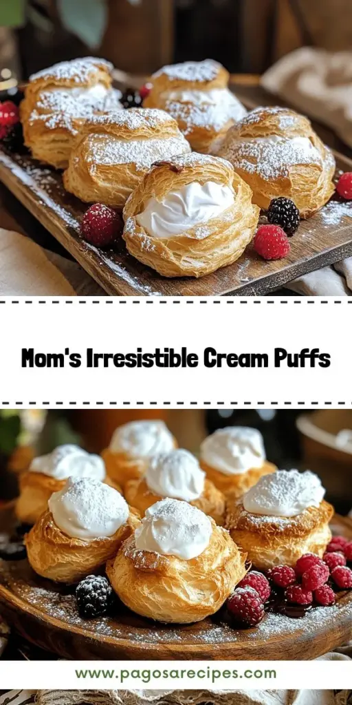 Discover the heartwarming recipe for Mom's Famous Cream Puffs, a delightful treat perfect for any family gathering. With a light, airy shell and a variety of sweet fillings, these cream puffs are sure to create lasting memories. Learn essential tips for perfecting the choux pastry, explore creative filling ideas, and avoid common baking mistakes. Click through to experience the joy of making these irresistible cream puffs that everyone will love!