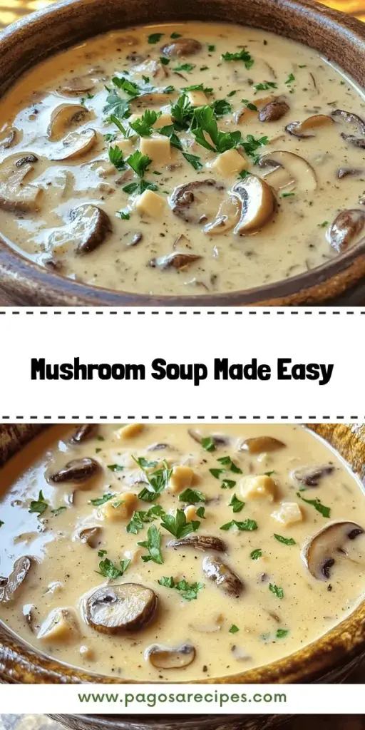 Warm your soul with this homemade condensed cream of mushroom soup! Crafted with fresh ingredients, this creamy delight features flavorful mushrooms, rich heavy cream, and aromatic herbs. It's easy to make and perfect for impressing your family and friends. Discover step-by-step instructions, tasty variations, and tips for that perfect texture. Click through to explore the full recipe and bring comfort and joy to your table!