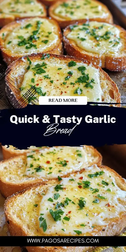 Craving a quick and tasty garlic bread? Discover how to make delightful garlic bread with sliced bread using just a few simple ingredients! This easy recipe elevates every meal with buttery, garlicky goodness that everyone will love. Whether it's a cozy night in or a party, this garlic bread is a must-try. Click through to explore the full recipe and find tips for customization and perfect pairings that will make your meals unforgettable!