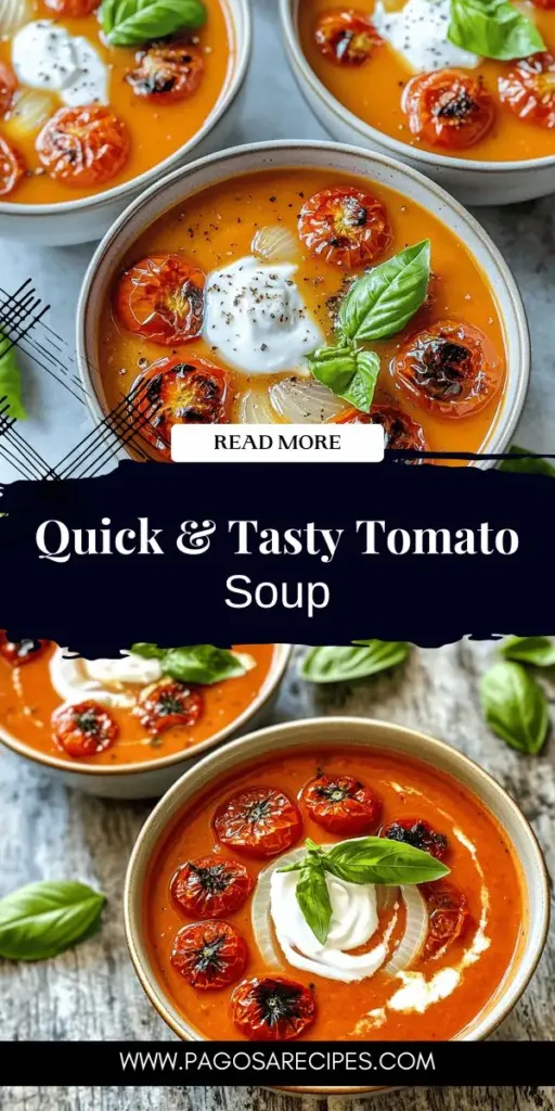 Discover the ultimate comfort food with this easy Air Fryer Roasted Tomato Soup recipe! Packed with fresh tomatoes, garlic, and herbs, this flavorful soup is quick to whip up, making it perfect for busy weeknights. You'll learn all the steps to achieve that perfect blend of rich flavors and creamy texture. Ready to elevate your soup game? Click through to explore the full recipe and start making this delicious dish at home today!