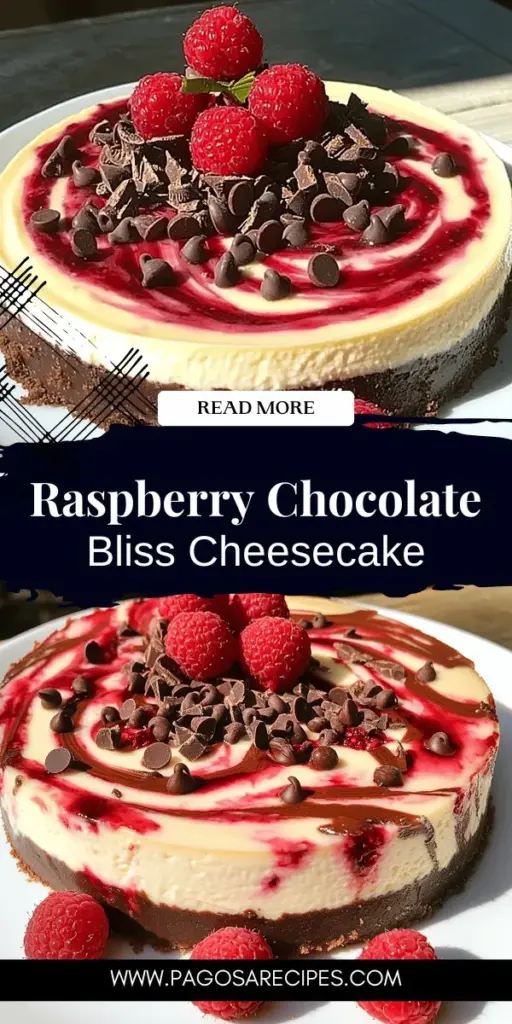 Satisfy your sweet cravings with a delicious Chocolate Raspberry Swirl Cheesecake! This delightful treat features a rich chocolate cookie crust paired with a silky filling and vibrant raspberry swirls for a perfect balance of flavors. In this guide, you'll find easy-to-follow steps, creative serving ideas, and helpful tips to avoid common baking mistakes. Click through now to discover the full recipe and make this stunning dessert at home!