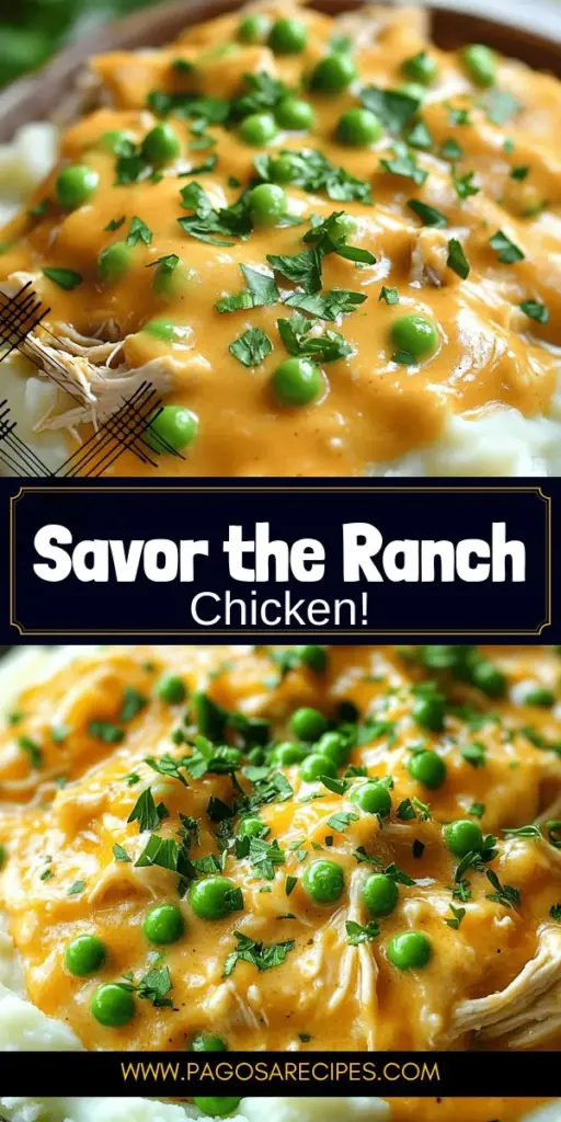 Discover the joy of cooking with my easy Crockpot Ranch Chicken recipe! This delightfully simple dish features tender chicken swimming in creamy ranch flavors, making it a family favorite. With just a few ingredients and minimal steps, you can have a meal that's both delicious and convenient. Perfect for busy weeknights, click through for the full recipe and inspire your dining table with this mouthwatering meal today!