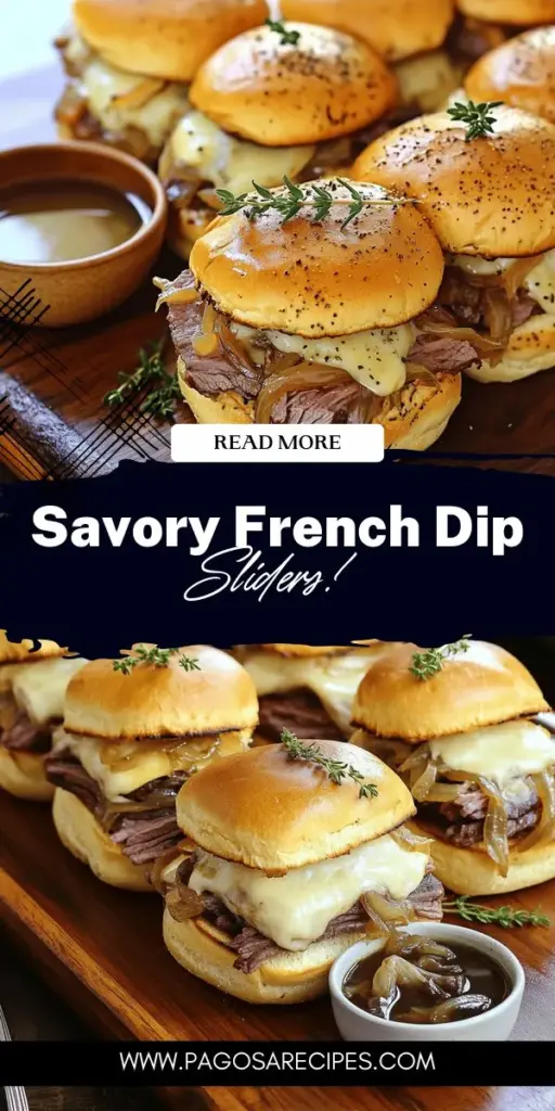 Savor the deliciousness of French Dip Sliders with this flavorful and easy-to-make recipe that will elevate any gathering! Packed with tender roast beef, gooey Swiss cheese, and a rich dipping broth, these sliders are perfect for parties or game days. Discover simple steps and creative variations that will wow your guests. Click through now to explore the recipe and impress everyone with your culinary skills!