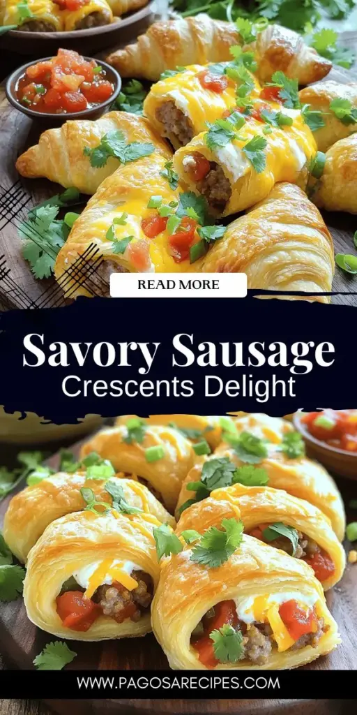 Impress your guests with these delicious Savory Rotel Sausage & Cream Cheese Crescents! Perfect for parties or game days, this easy-to-follow recipe combines flaky crescent rolls with a creamy, zesty filling that everyone will love. Discover tips on ingredient swaps for dietary needs and learn how to present them beautifully. Click through to explore the full recipe and make these irresistible bites for your next gathering!