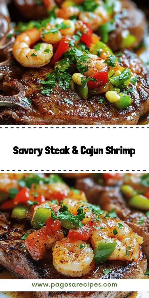 Elevate your dinner with this savory steak topped with Cajun shrimp that’s sure to impress! Discover essential ingredients, cooking techniques, and perfect side dishes to create a mouthwatering meal. Whether you're an experienced chef or just starting out, this flavorful delight will have everyone coming back for seconds. Click through for the full recipe and let your culinary adventure begin!