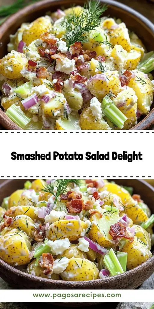 Upgrade your gathering with a delicious smashed potato salad recipe that adds a twist to the classic dish! Made with baby Yukon gold potatoes for a perfect chunkiness, this salad combines creamy dressing, fresh veggies, and optional add-ins like crispy bacon or tangy feta cheese. Perfect for picnics or BBQs, this versatile recipe can cater to all tastes. Click to explore the full recipe and impress your guests with this delightful side dish!