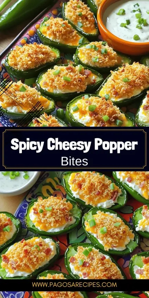Spice up your snack time with Cheesy Jalapeño Popper Bites! These deliciously creamy and spicy treats are perfect for any gathering. Easy to make in just 40 minutes, they're sure to be a hit at your next party. Filled with a rich cheese mix and topped with crispy panko, these bites are crowd-pleasers that everyone will rave about. Click through to explore the full recipe and impress your guests with this delightful appetizer!