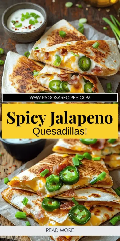 Spice up your mealtime with this simple and scrumptious Jalapeno Popper Quesadillas recipe! Loaded with creamy cheese, zesty jalapeños, and crispy tortillas, it's perfect for snacks, dinners, or parties. Customize with optional ingredients for added flavor or dietary needs. Don't miss out on trying various dips to elevate your experience. Ready to tantalize your taste buds? Click through to explore the full recipe and enjoy a delicious twist on quesadillas today!