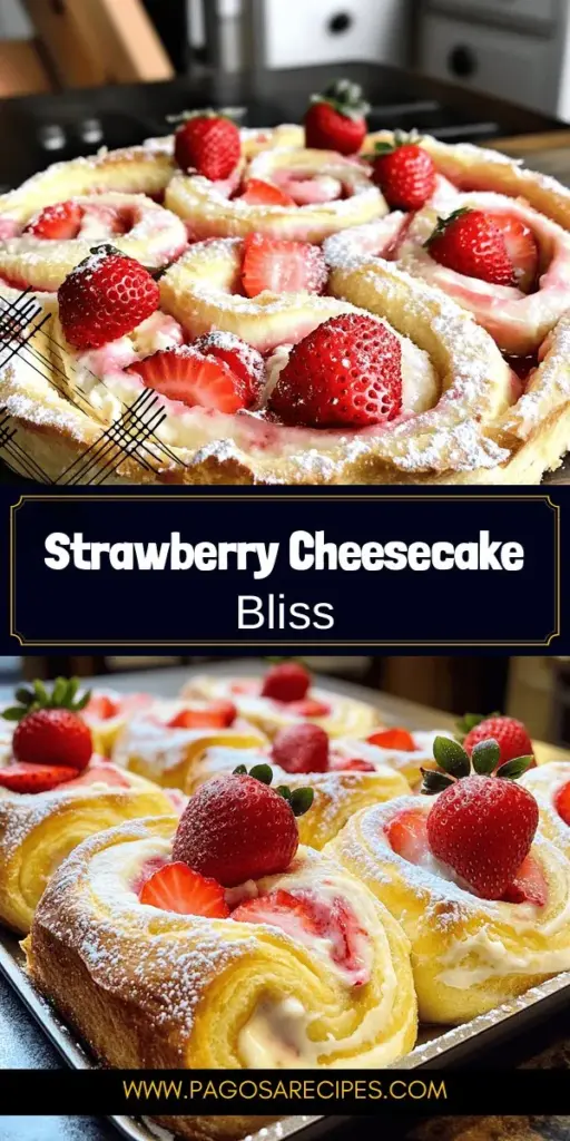 Satisfy your sweet cravings with the irresistible Strawberry Cheesecake Sweet Rolls! This delightful treat recipe combines soft, warm dough with a creamy strawberry filling that everyone will love. It's easy to make at home, and perfect for any occasion. Follow our simple steps for a show-stopping dessert that bursts with flavor in every bite. Ready to impress? Click through to explore the full recipe and get baking today!
