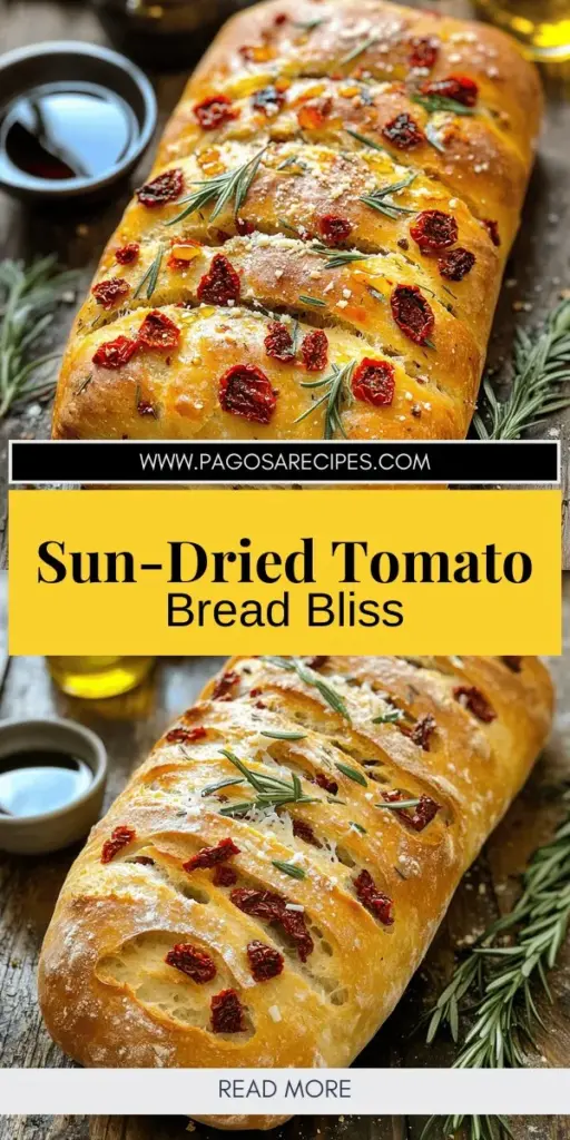 Discover the mouthwatering Sun-Dried Tomato & Rosemary Artisan Bread recipe that'll elevate your baking game! With its beautifully crusty exterior and flavorful, soft interior, this homemade bread is perfect for any occasion. Follow our easy step-by-step guide to create a delicious loaf that combines tangy sun-dried tomatoes and aromatic rosemary. Click to explore the full recipe and bring the joy of baking into your kitchen today!