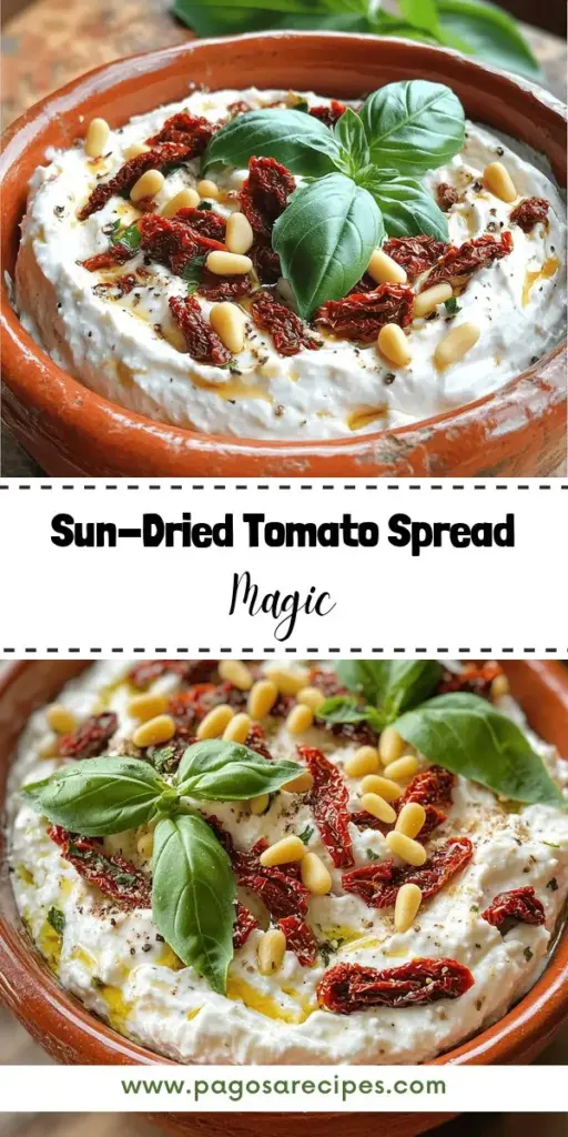 Discover the deliciousness of our Sun-Dried Tomato Bliss Spread recipe! This creamy, flavorful spread transforms sun-dried tomatoes into a tangy delight perfect for sandwiches, crackers, and veggie dips. Packed with antioxidants and nutrients, it's a healthy addition to any meal. Make it for your next gathering or as a tasty meal enhancer. Click to explore step-by-step instructions and enjoy this culinary treat today!