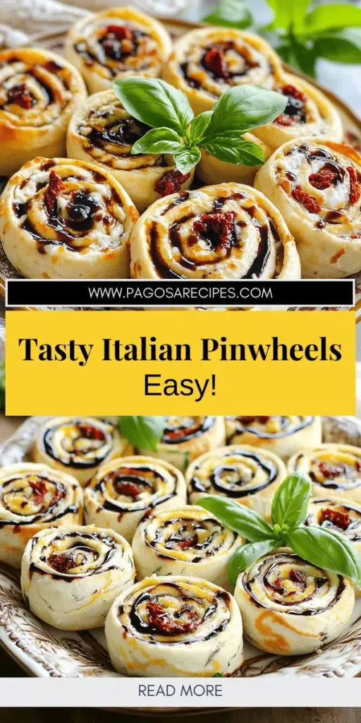 Elevate your appetizer game with delicious Italian pinwheels! These quick and easy bites feature vibrant flavors that are perfect for any gathering, from game days to holidays. Discover essential tips for making traditional pinwheels, creative filling ideas, and serving suggestions that will wow your guests. Don't miss out on the fun—click through to explore the full recipe and start impressing your friends and family with these tasty treats!