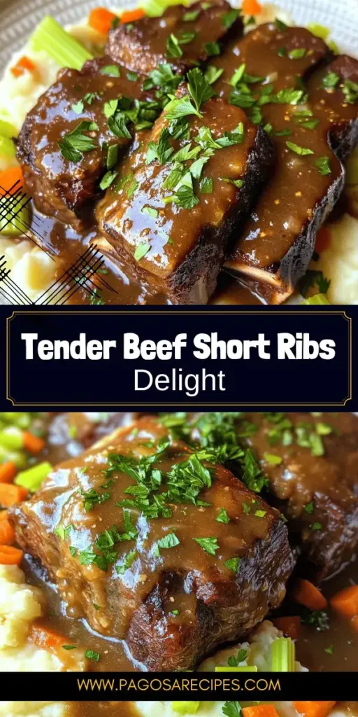 Indulge in the ultimate comfort food with our savory beef short ribs and gravy recipe! This melt-in-your-mouth dish features tender short ribs braised to perfection, paired with a rich, flavorful gravy that will have everyone coming back for seconds. Perfect for family gatherings or cozy dinners, this recipe is easy to follow and promises delicious results. Click through for step-by-step instructions and elevate your next meal with this comforting delight!