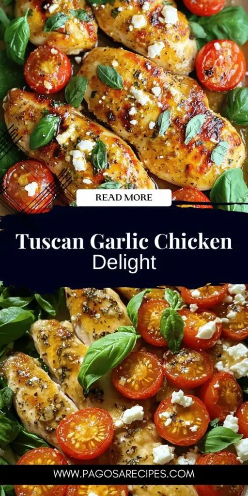 Enjoy a quick and flavorful dinner with this Tuscan Garlic Chicken Sheet Pan recipe! This easy dish combines juicy chicken, aromatic garlic, and vibrant veggies, all cooked together for a hassle-free meal. In just 40 minutes, you can create a delicious bowl of goodness that's perfect for busy weeknights. Explore the full recipe to discover tips on marinating, cooking times, and tasty variations. Click through to elevate your dinner tonight!