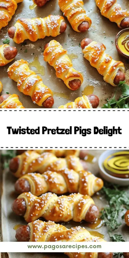 Looking for a unique snack that will wow your guests? Try these Twisted Pretzel Pigs in a Blanket! This fun recipe combines classic mini sausages with pizza dough, creating a chewy pretzel crust that’s bursting with flavor. Perfect for parties, game days, or family gatherings, they’re easy to make and sure to impress. Click through to discover the simple steps and tips to create this savory delight in your own kitchen!