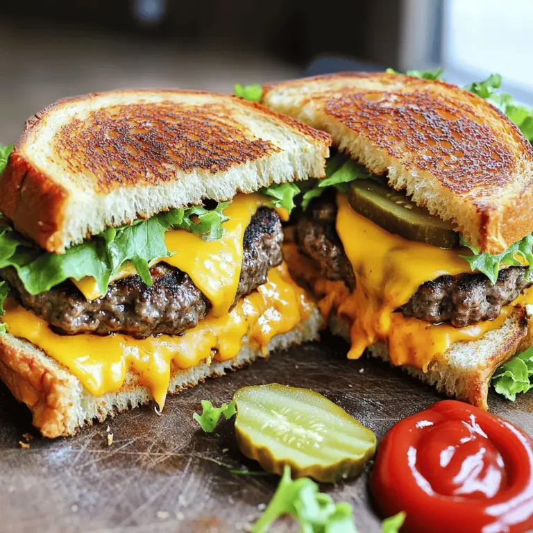 One of the standout features of this recipe is the choice of bread. Sourdough is preferred for its unique texture and flavor profile. This type of bread has a sturdy crust that holds up well under the weight of the burger and cheese, offering a satisfying crunch when grilled. The tanginess of sourdough complements the richness of the cheese and beef, adding a complex layer of flavor that plain white bread simply can't achieve. Plus, the slight chewiness of sourdough creates a delightful contrast to the soft, melted cheese inside.