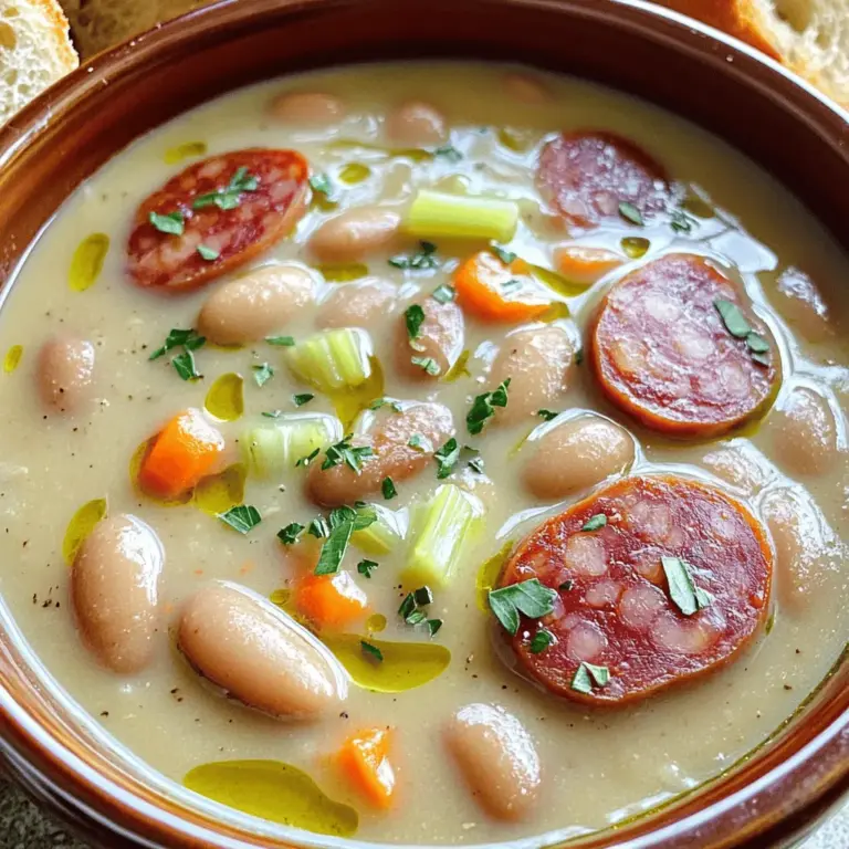 In the comforting realm of soups, few dishes evoke warmth and satisfaction quite like a creamy soup. They have the unique ability to envelop you in a blanket of flavors, making them a quintessential choice for cold evenings, family gatherings, or simply a cozy night in. Today, we delve into the delightful recipe for Creamy Bean Soup with Kielbasa—a dish that not only warms the soul but also tantalizes the palate with its rich and hearty essence.