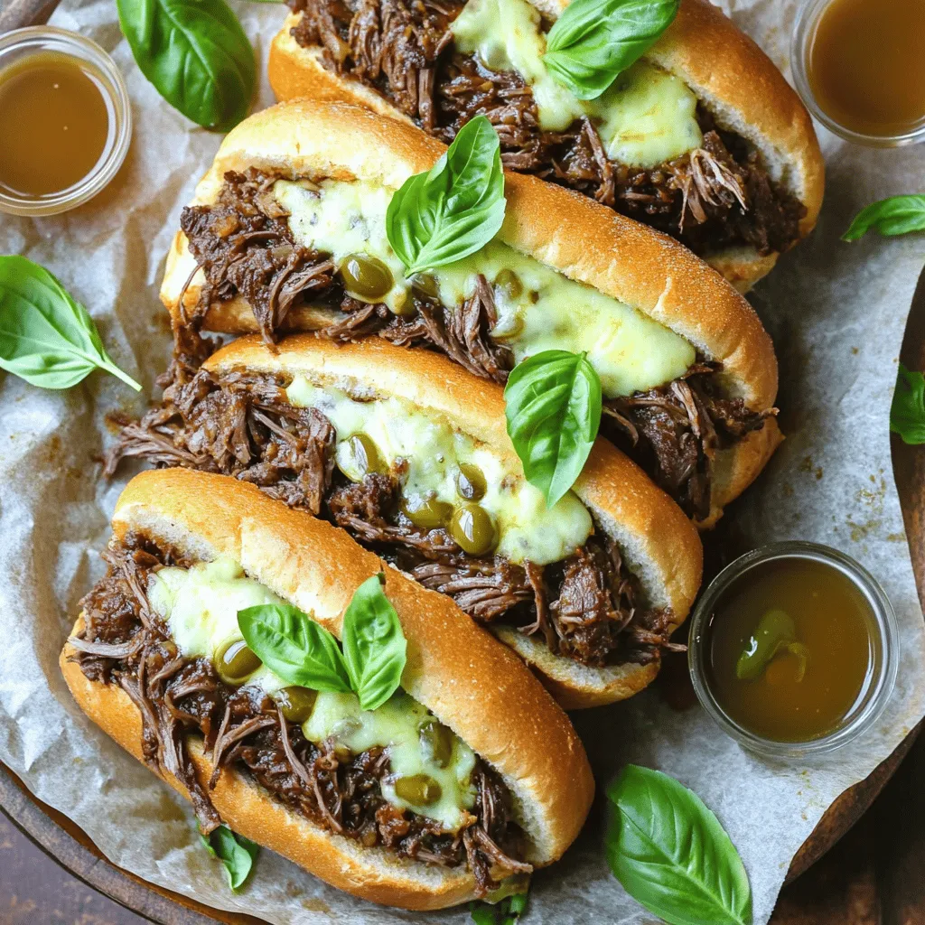 For a great Crockpot Italian Beef Sandwich, you need a few key items. The main ingredient is a beef chuck roast. This cut is flavorful and tender after slow cooking. Aim for three pounds to make enough for eight sandwiches.