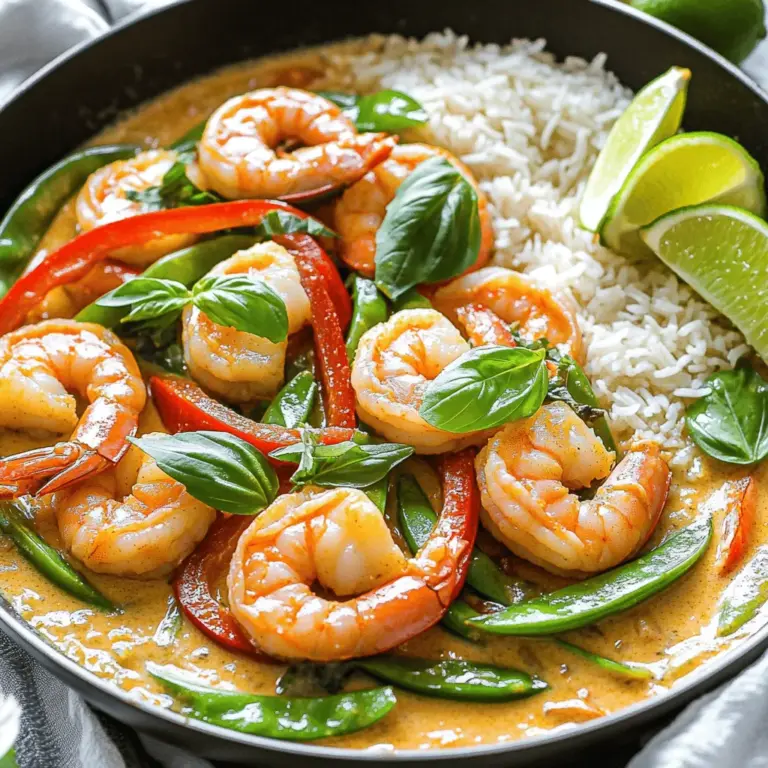 The magic of Thai shrimp coconut curry comes from its rich and vibrant ingredients. The star of the dish is, of course, shrimp. I recommend using large shrimp for the best texture. They cook well and soak up flavors nicely.