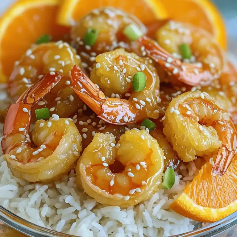 To make crispy orange shrimp, you need fresh shrimp and a few pantry staples. For the shrimp, choose one pound of large shrimp. Make sure they are peeled and deveined.