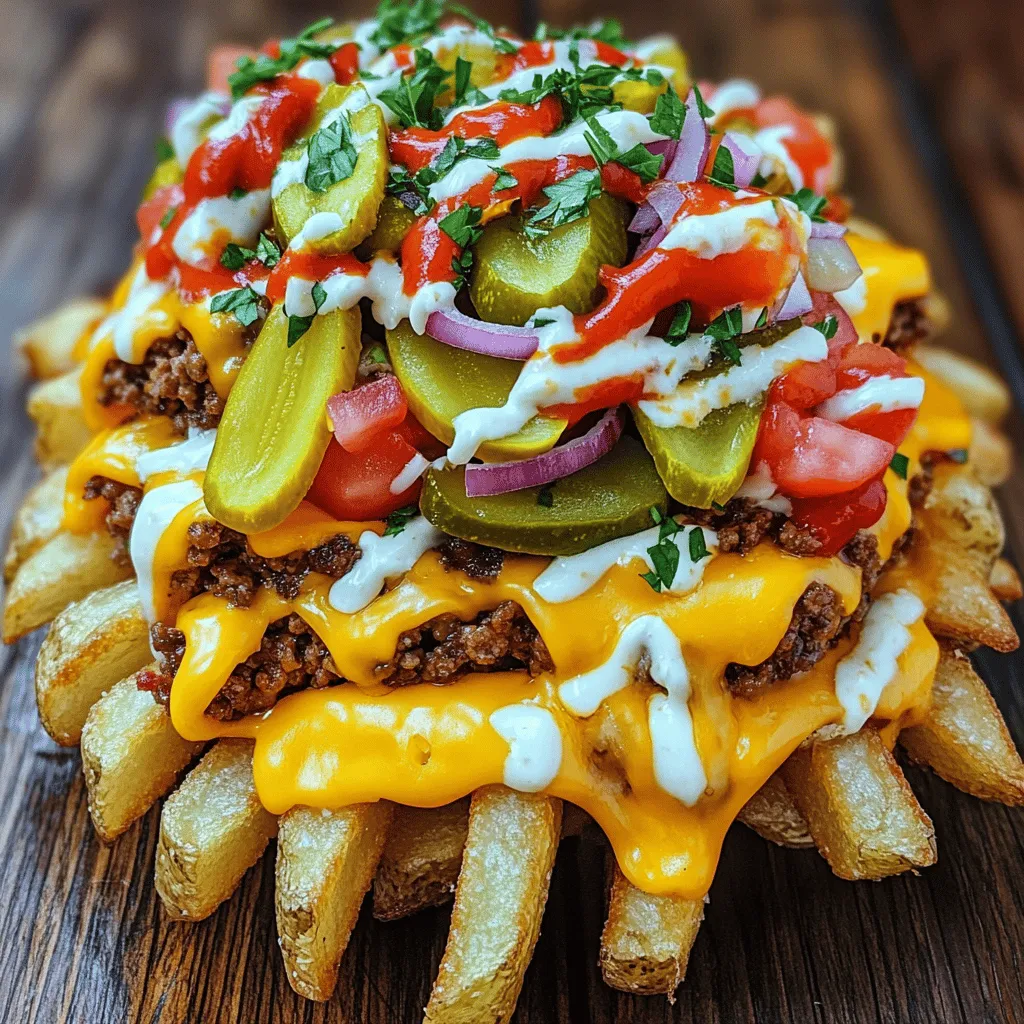 To make cheeseburger loaded fries, start with fresh, tasty ingredients. Here’s what you need.