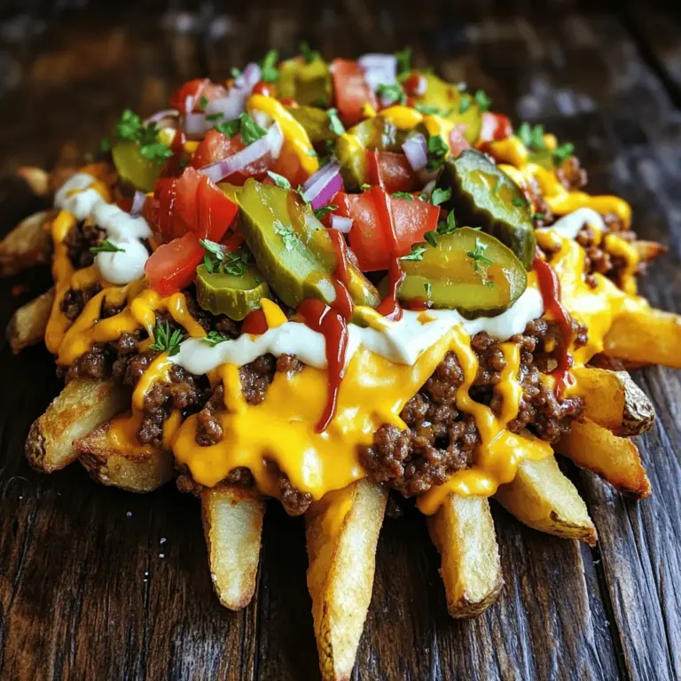 To make cheeseburger loaded fries, start with fresh, tasty ingredients. Here’s what you need.