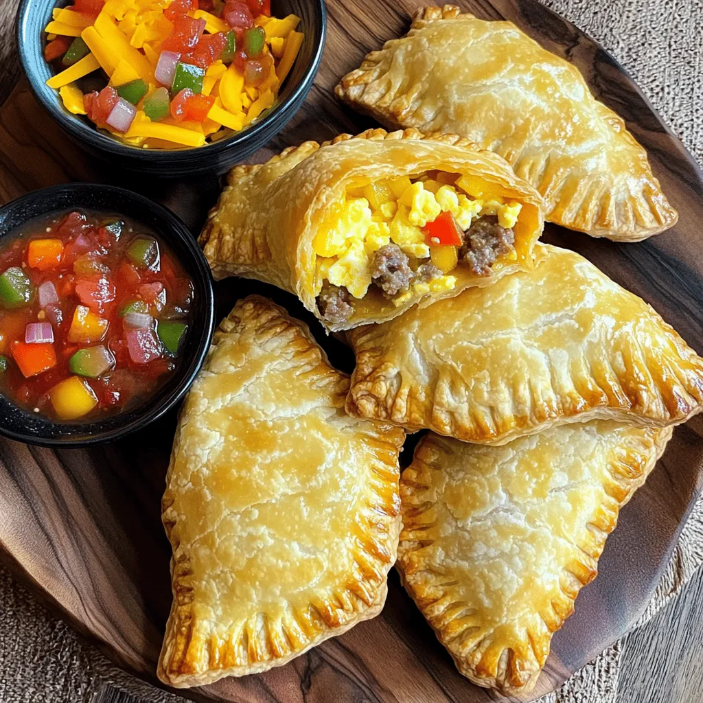 Breakfast hand pies are small, handheld pastries filled with savory ingredients. They are easy to make and fun to eat. You can enjoy them on the go or at home. They combine a flaky crust with tasty fillings, making them a perfect breakfast choice.
