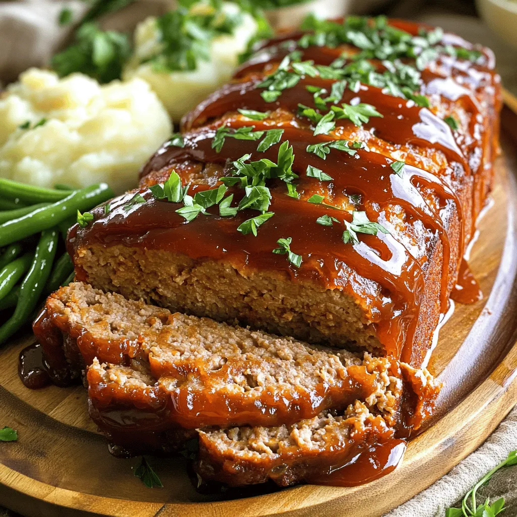 To make a tasty honey BBQ meatloaf, gather your ingredients. You need: