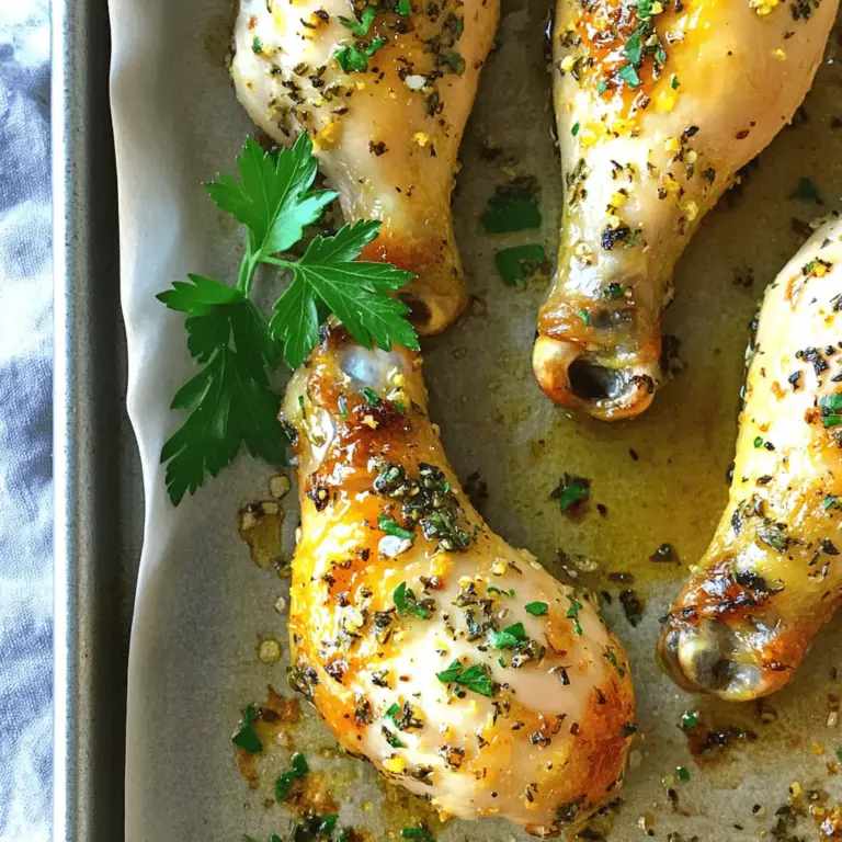 If you’re searching for a dish that combines robust flavors with a touch of elegance, look no further than Garlic Lemon Herb Chicken Legs. This mouthwatering recipe is a perfect blend of juicy chicken, aromatic herbs, and zesty lemon, making it an ideal choice for weeknight dinners or special occasions. The appeal of this dish lies not only in its vibrant flavors but also in the way it effortlessly elevates simple chicken legs into a gourmet experience.