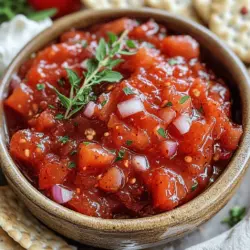 Spicy tomato jam is rapidly becoming a beloved staple in kitchens across the globe, cherished for its unique blend of sweetness and heat. This versatile condiment can elevate many dishes, from cheeseboards to grilled meats, and even serve as a delightful addition to breakfast staples like eggs and toast.