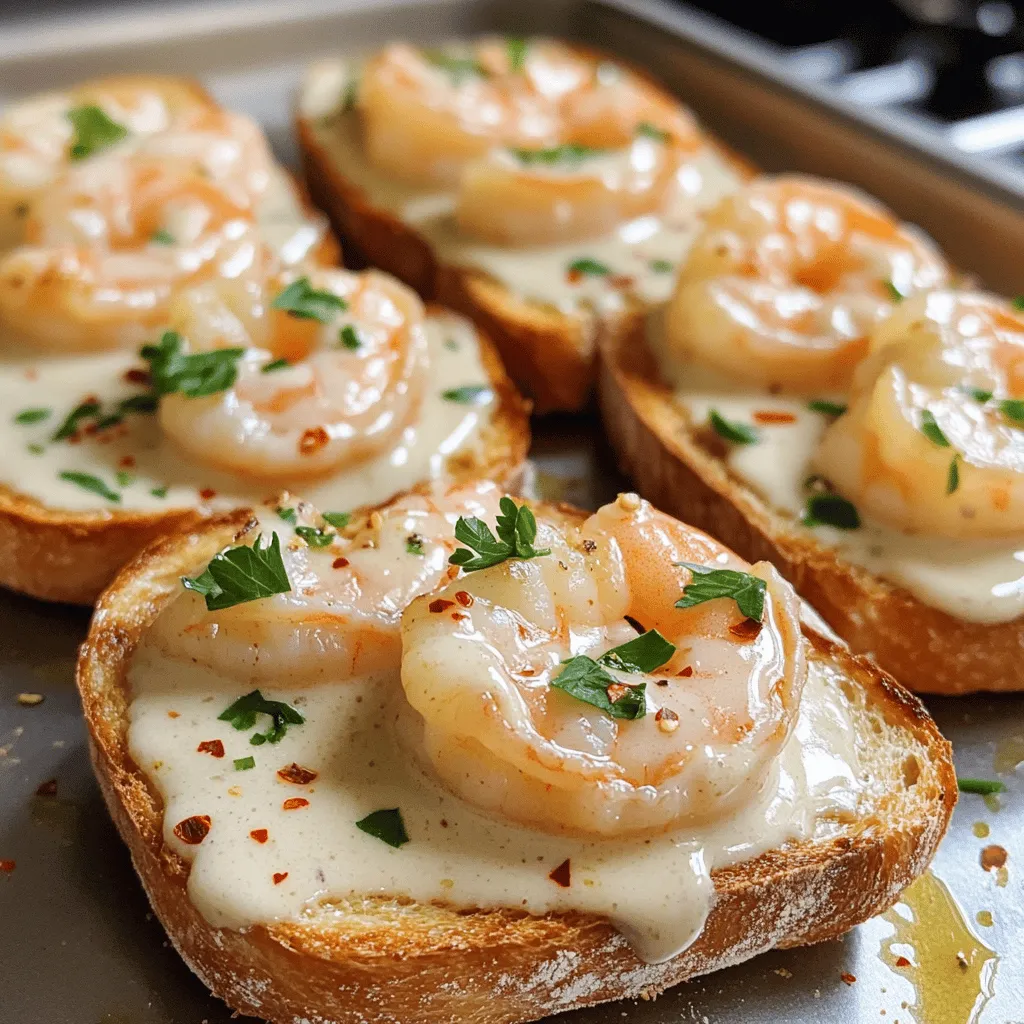 To make a creamy garlic shrimp toast, you need a mix of fresh and tasty items. Each ingredient plays a role in the flavor and texture of this dish.