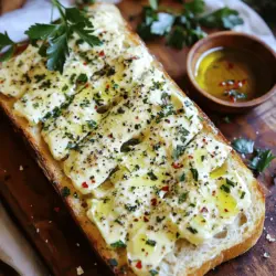 A classic garlic bread recipe is simple. You start with fresh bread, usually a baguette. Next, mix minced garlic with butter and herbs. This blend gives garlic bread its rich flavor. You can also add cheese for a cheesy twist.