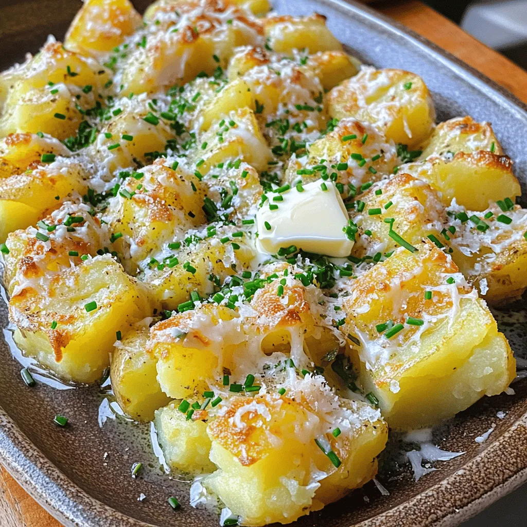 To make the best restaurant style smashed potatoes, you need quality ingredients. Start with Yukon gold potatoes. They are creamy and have a great flavor. You want about two pounds for this recipe. These potatoes are perfect for smashing.