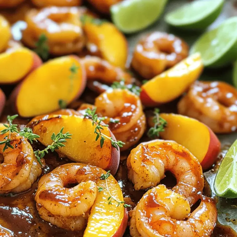 To fully appreciate the magic of Bourbon Peach Roasted Shrimp, it’s crucial to understand the role of each ingredient in this delightful dish. Let’s dive deeper into what makes this recipe so special, starting with the star players.