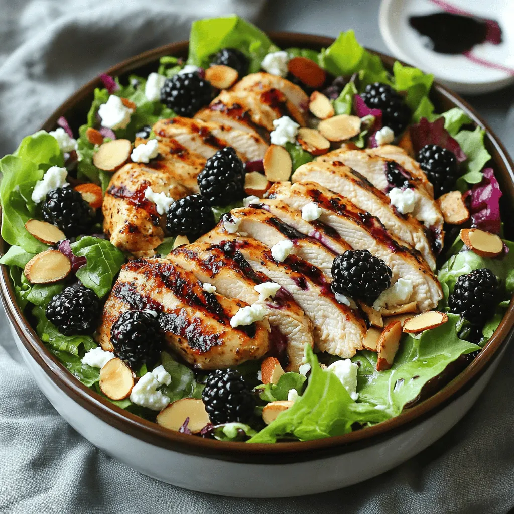 To create a tasty blackberry chicken salad, you need fresh salad ingredients. Here is what you will need: