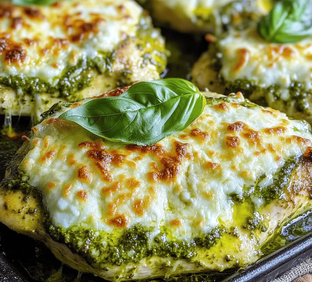 Cheesy Pesto Chicken is the epitome of a one-pan meal that delivers big on flavor without demanding too much time or effort. The combination of succulent chicken breasts, vibrant pesto, and gooey cheese creates a symphony of taste that's both comforting and gourmet. Imagine the tender chicken soaking up the bold flavors of pesto while being enveloped in a blanket of melted mozzarella and Parmesan cheese, creating a dish that is rich in both flavor and texture.