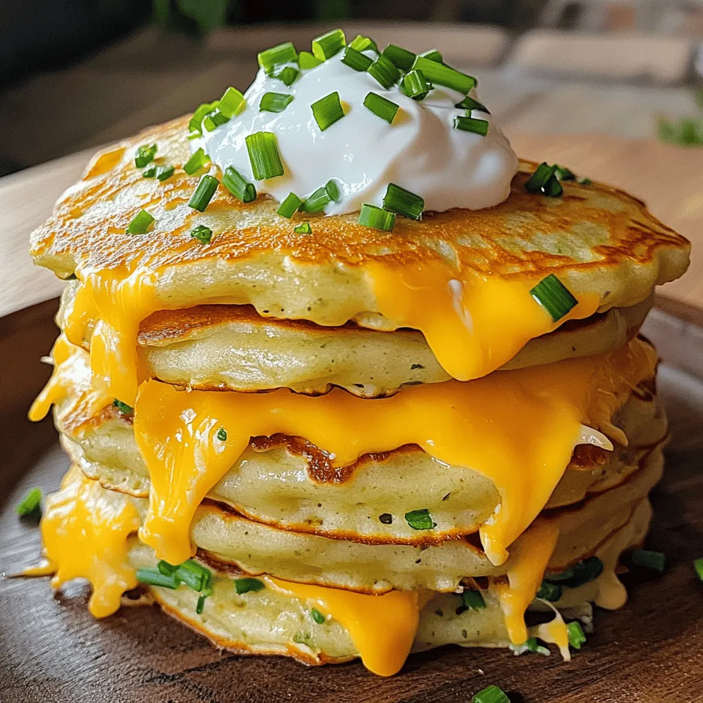 Cheesy savory pancakes are a delightful twist on classic pancakes. These pancakes combine the fluffiness of traditional pancakes with rich, melted cheese and bold flavors. You can enjoy them for breakfast, lunch, or even dinner. They are easy to make and taste amazing!