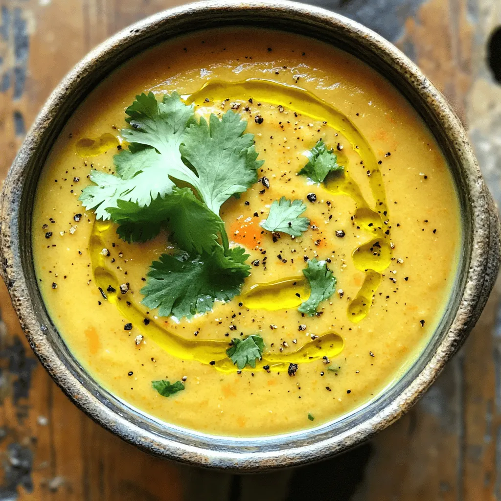 To make a great cashew carrot ginger soup, you need simple, fresh ingredients. The main items are raw cashews, carrots, onion, fresh ginger, garlic, and vegetable broth. You also need coconut oil, cumin, turmeric, and salt and pepper. For a touch of sweetness, add maple syrup. Fresh cilantro makes a nice garnish.