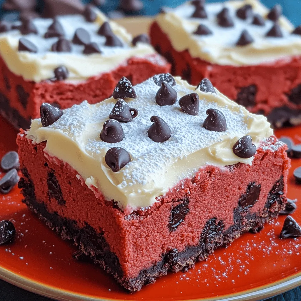 To make red velvet cookie dough bars, you need simple ingredients. Here’s a list of what you will use: