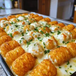 The key to a great savory creamy chicken Alfredo tater tot casserole lies in its ingredients. Each one plays a vital role in delivering the rich flavors you crave.