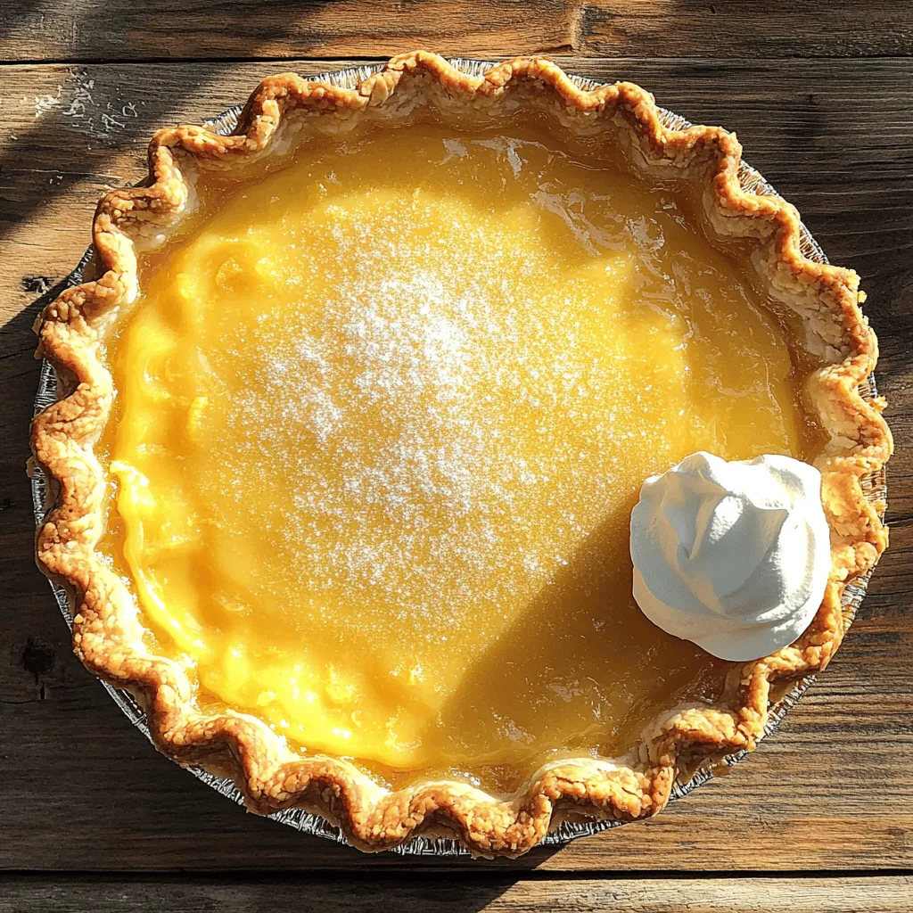 To make a lemon chess pie, you need simple ingredients. The core of this dish is a good pie crust. You can use store-bought or make a homemade pie crust. For the filling, gather 1 ½ cups of granulated sugar, ¼ cup of cornstarch, and ½ teaspoon of salt. You will also need four large eggs, ½ cup of melted unsalted butter, and ½ cup of fresh lemon juice. The zest of one lemon adds flavor, and one teaspoon of vanilla extract rounds it out nicely.