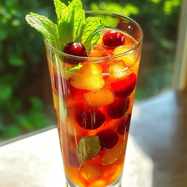 The Sweet & Spicy Cherry Ginger Iced Tea Recipe needs just a few key ingredients.