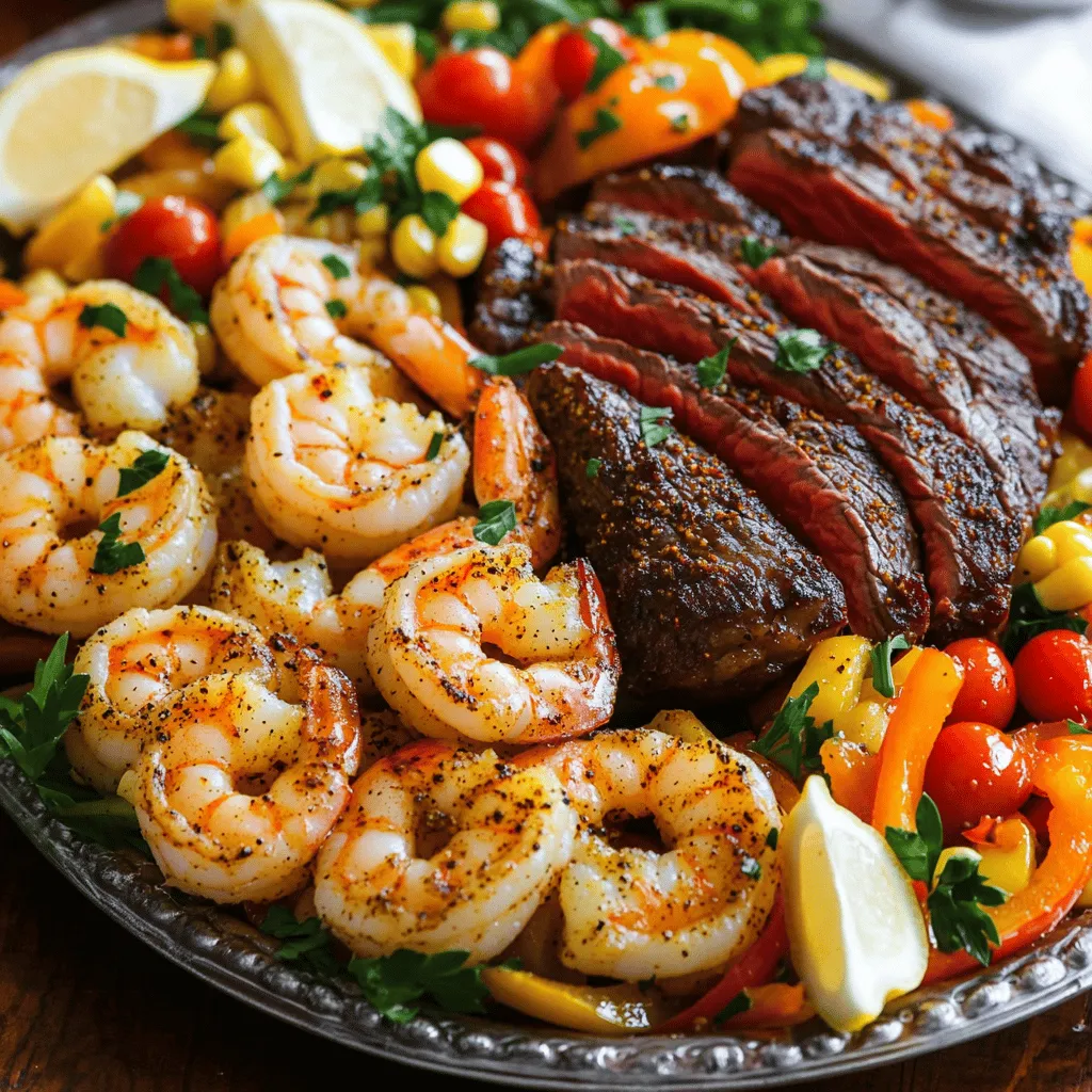To make this delicious Cajun shrimp and steak feast, you need fresh ingredients. Here’s a list of what you will need.